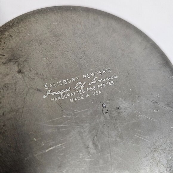 Vintage Rare Salisbury United States Congress Pewter Jewelry Trinket Box Blue - Picture 6 of 10